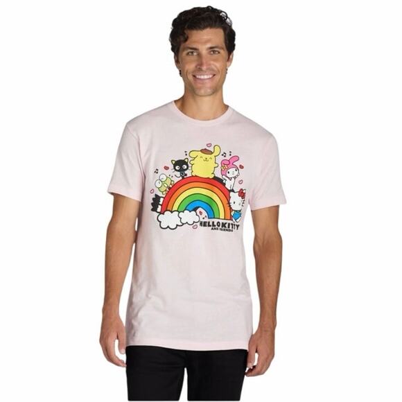 Hello Kitty & Friends Men's Graphic Tee Shirt, Size Large White NEW - Picture 1 of 5